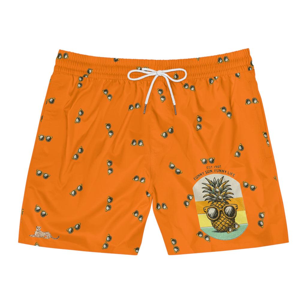 Pineapple Sunglasses Orange  Men’s Swim Shorts
