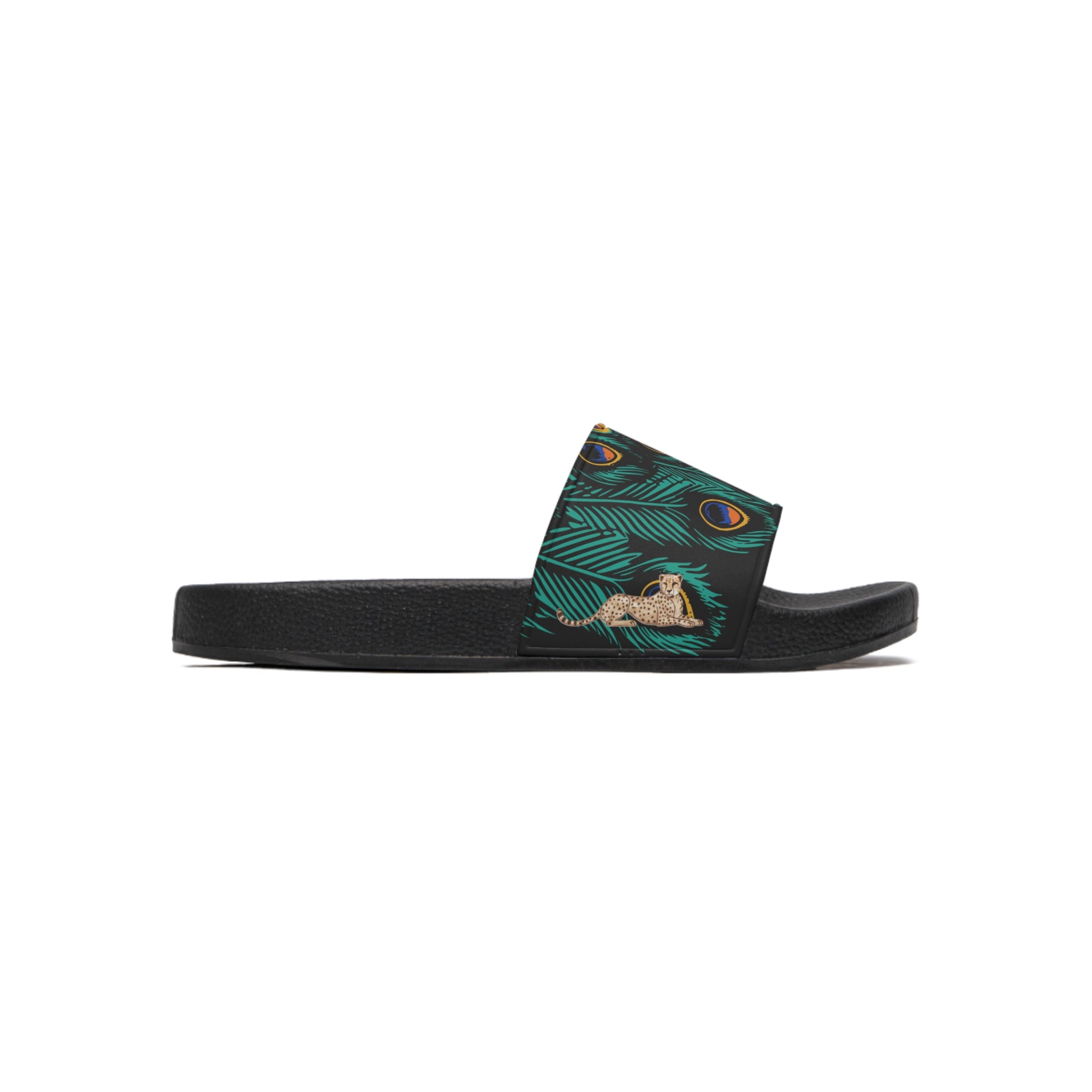 Peacock Feather Sandals — Men's Stylish Pool & Casual Slides