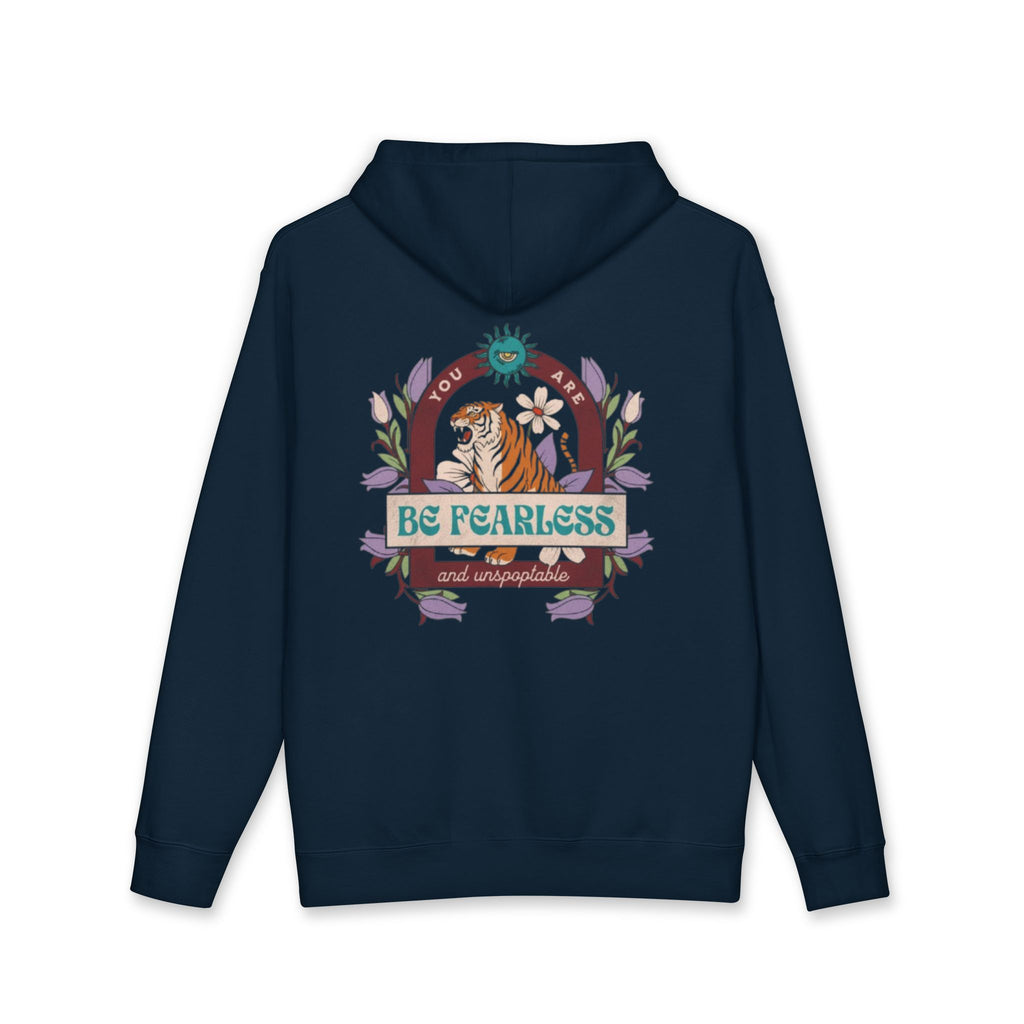 Fearless Lion Hoodie — "Be Fearless and Unstoppable" Inspirational Graphic Sweatshirt