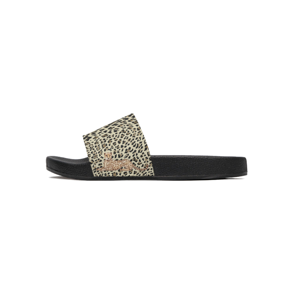 Leopard Print Slide Sandals — Men's Casual Pool & Beach Slides