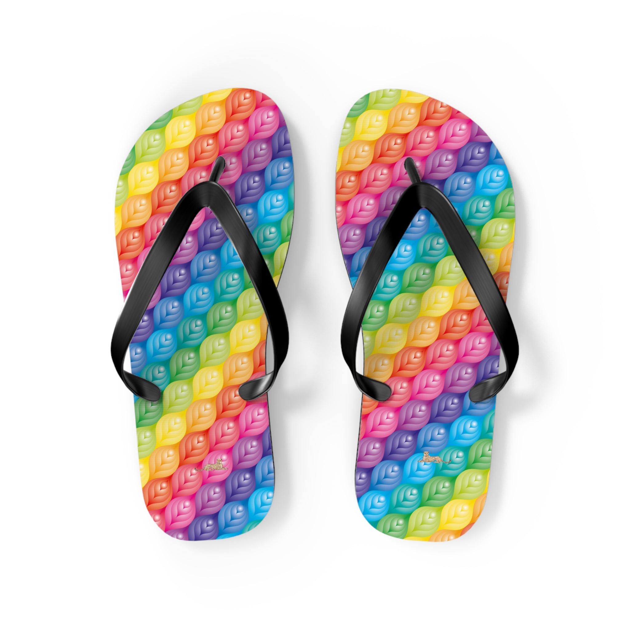 Bubble Pop Flip Flops — Colorful Sensory Pattern  Sandals