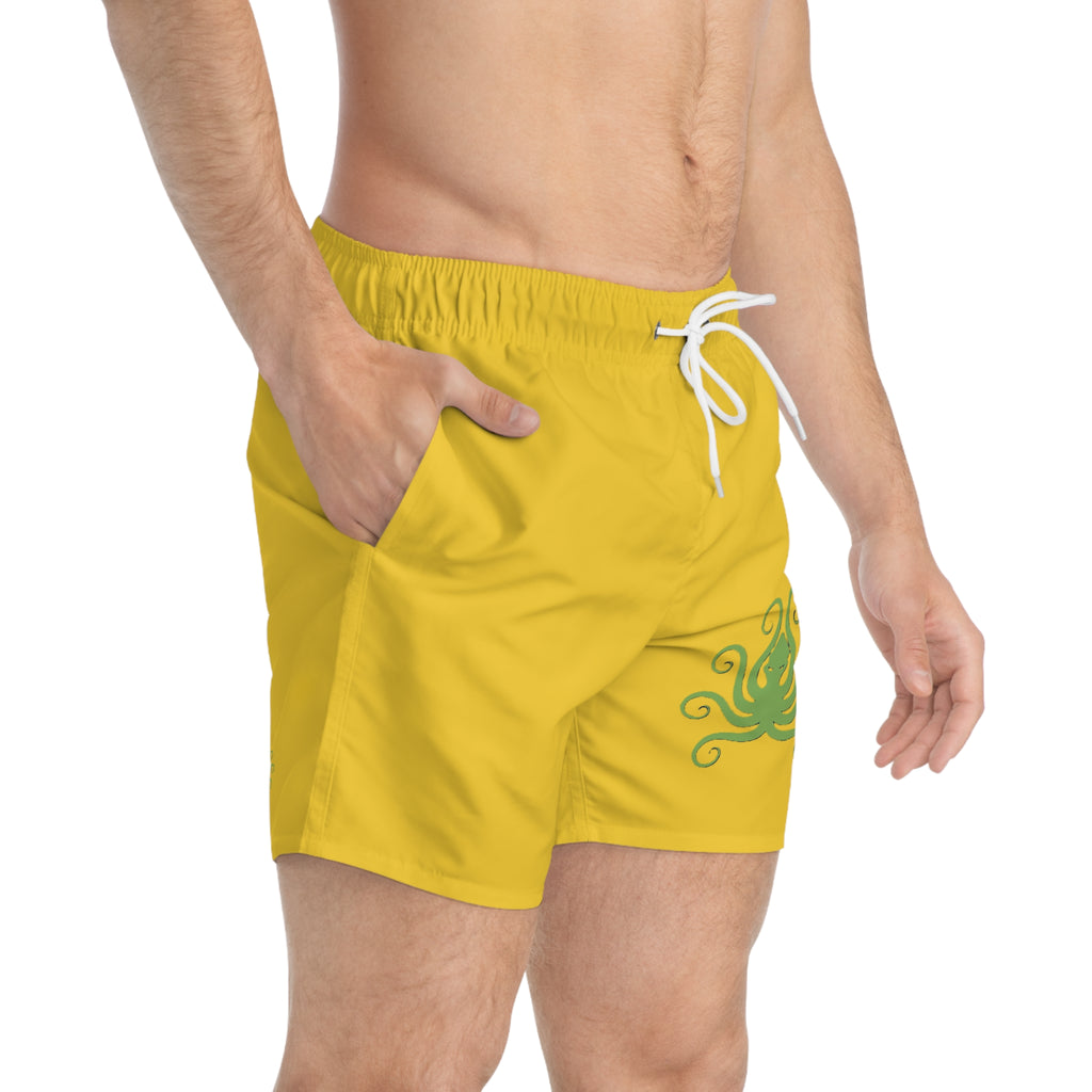 Octopus Swim Trunks — Yellow Beach Boardshorts