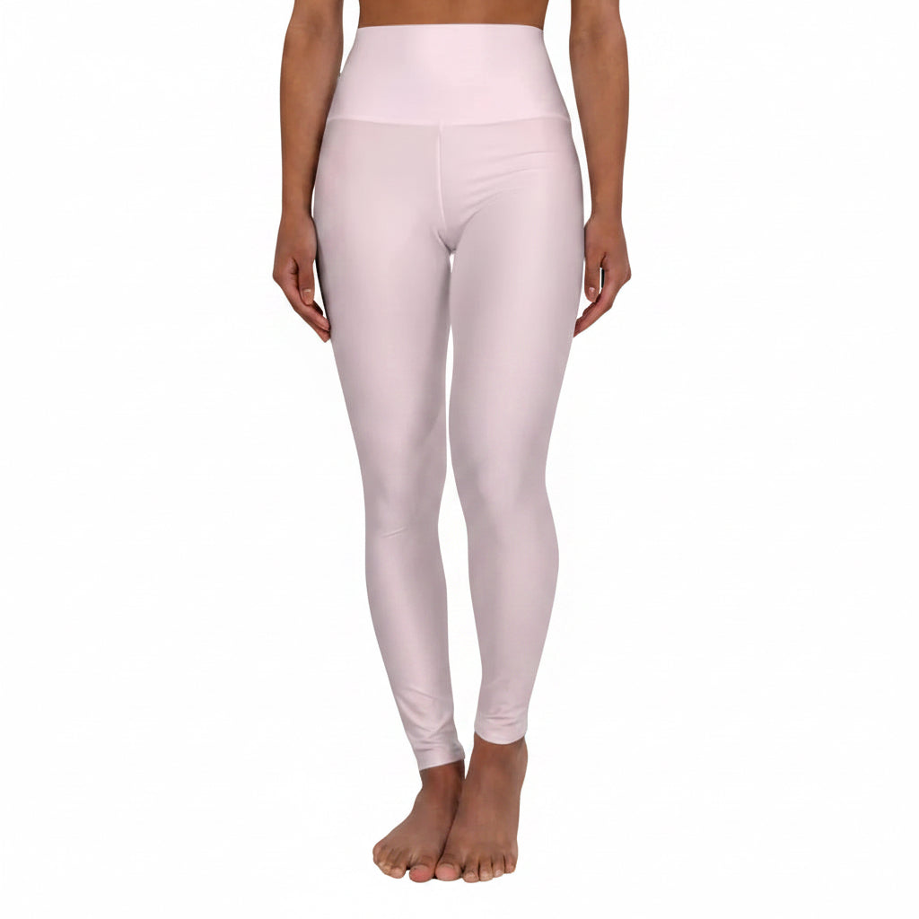 High-Waisted Yoga Leggings  Pale Pink  Fitness & Pilates Tights