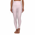 High-Waisted Yoga Leggings  Pale Pink  Fitness & Pilates Tights