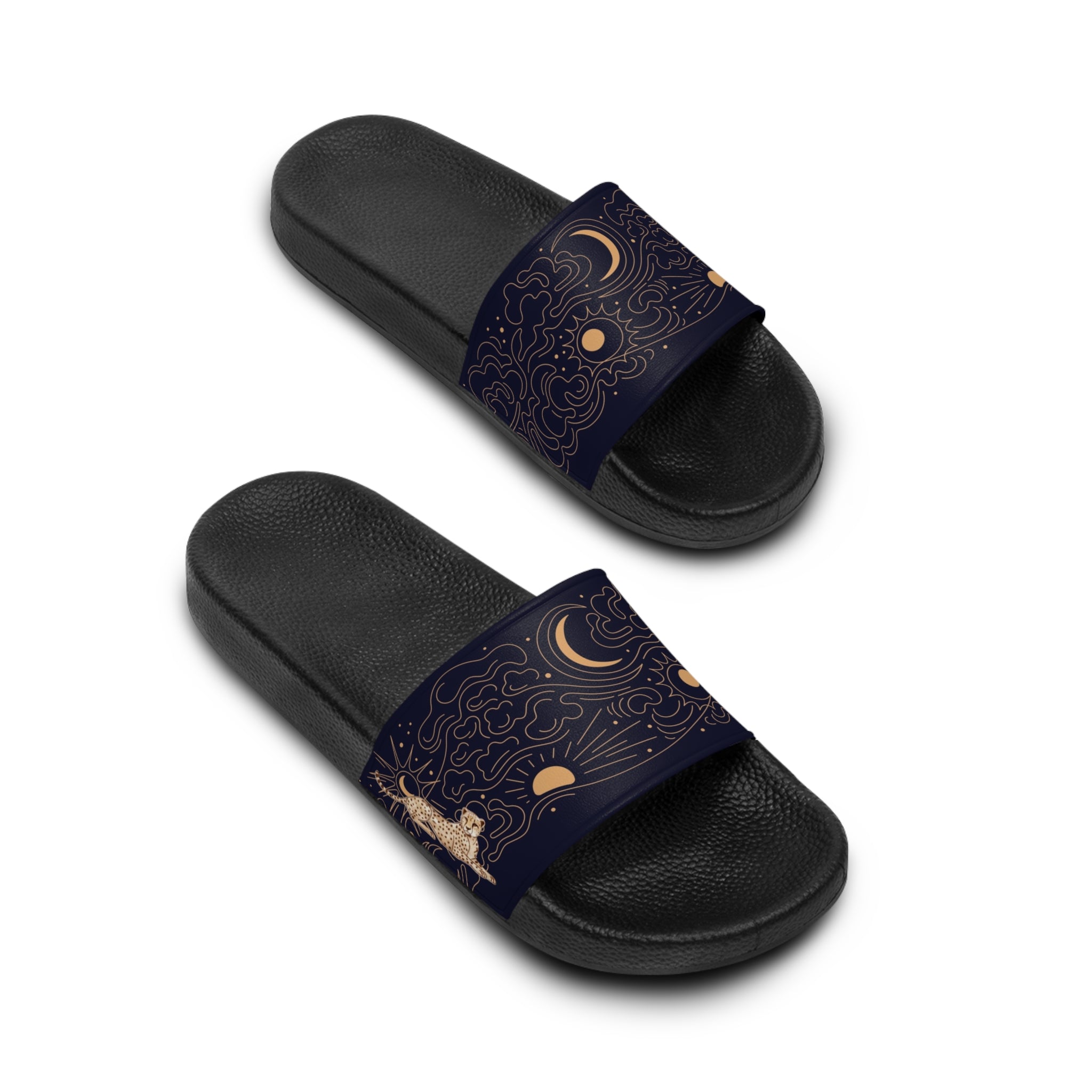 Celestial Moon & Stars  Slide Sandals — Night Sky