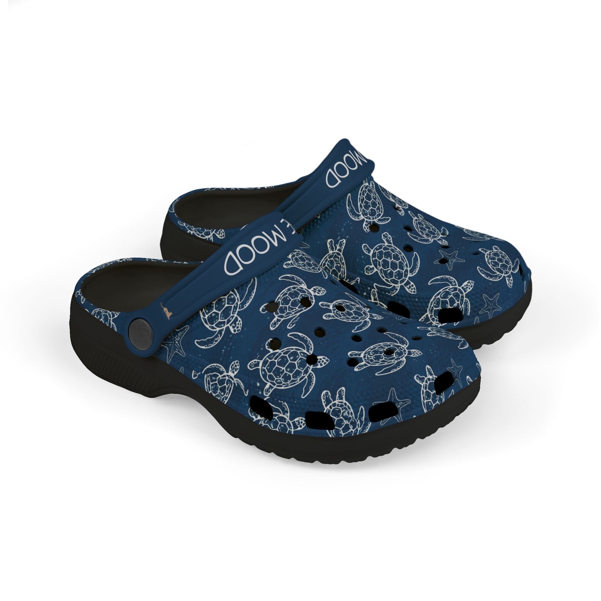 Kids Sea Turtle Clogs  "Vibe Mood" Navy