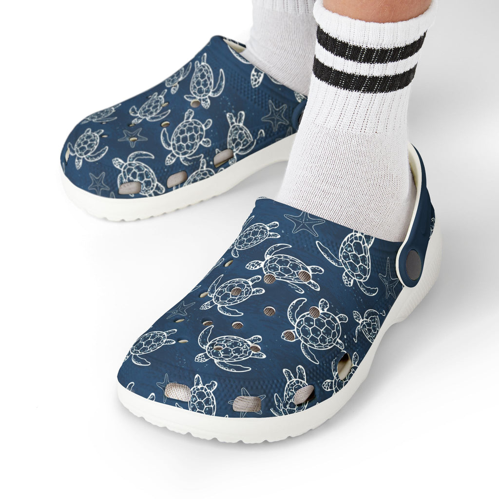 Kids Sea Turtle Clogs  "Vibe Mood" Navy
