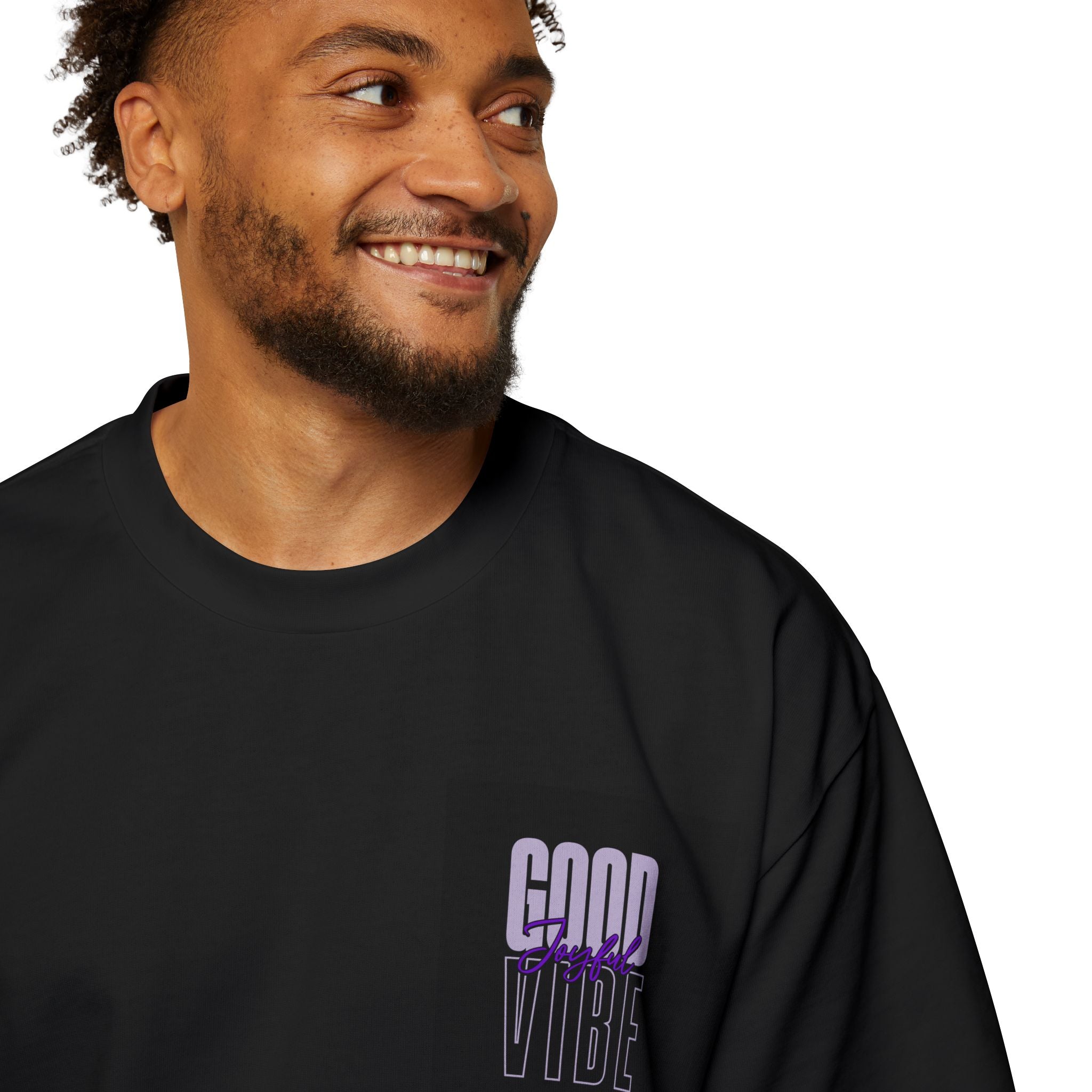 Oversized Tee — Vaporwave 'Good Vibes'