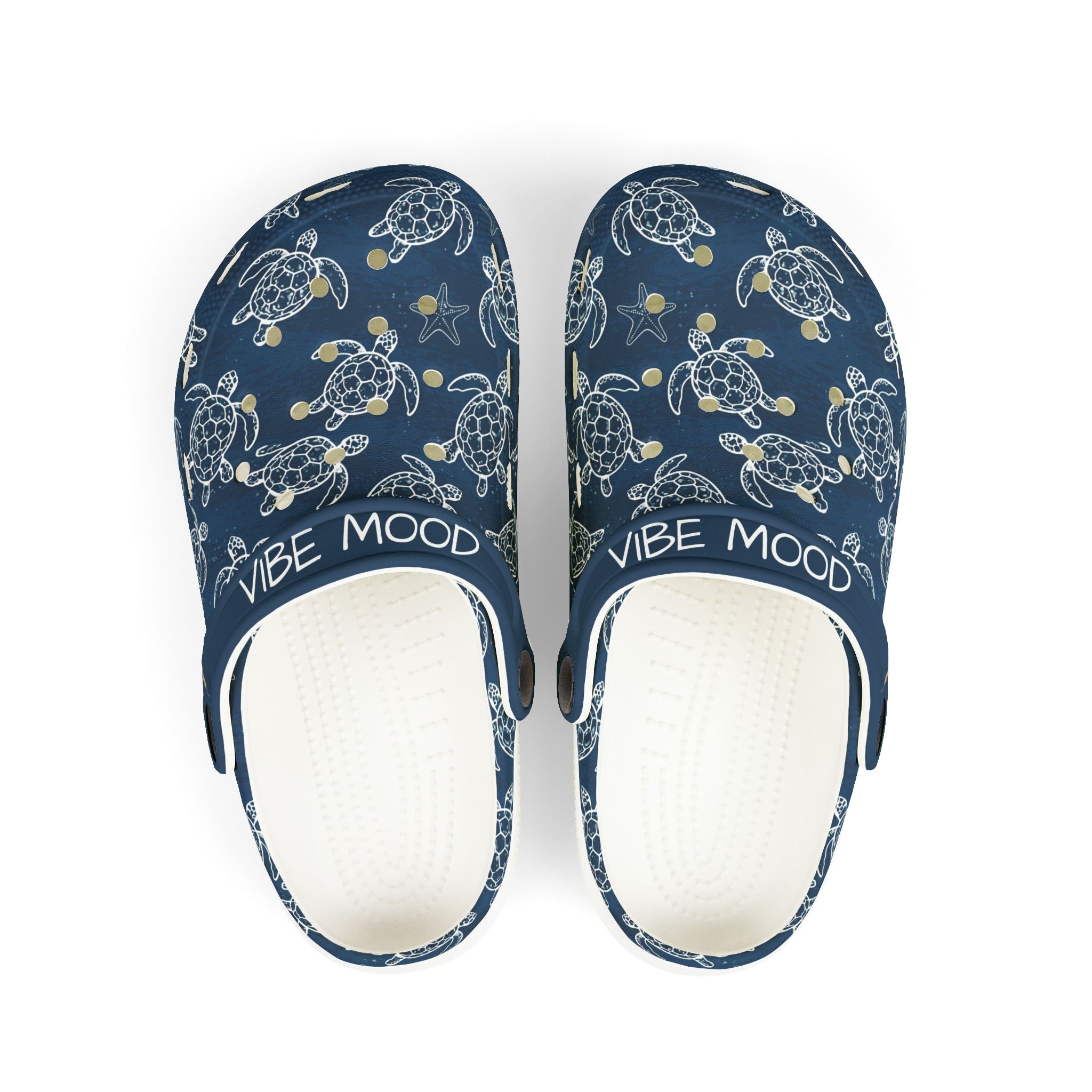 Kids Sea Turtle Clogs  "Vibe Mood" Navy