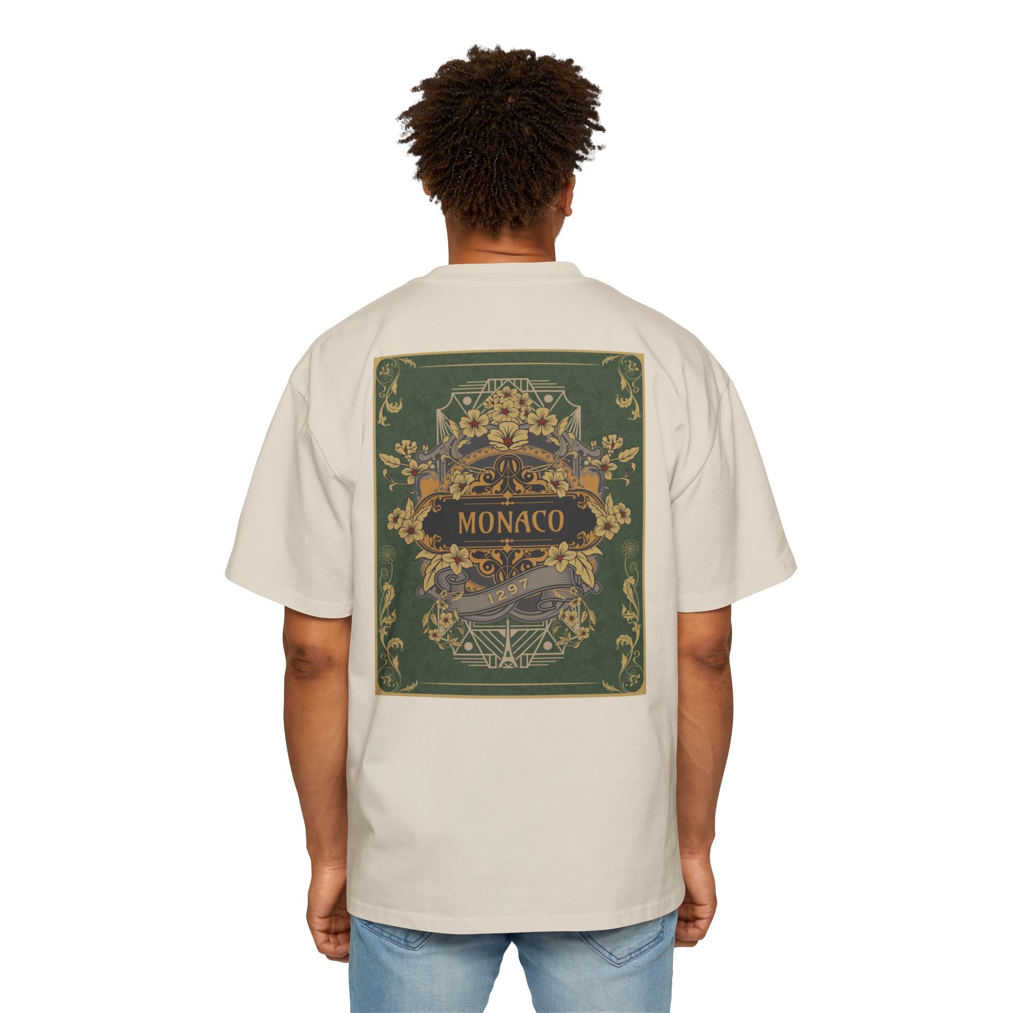 Monaco Vintage Poster Tee — Ornate Retro Travel Graphic Shirt