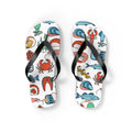 Seafood Pattern Flip Flops — Beachwear Sandals