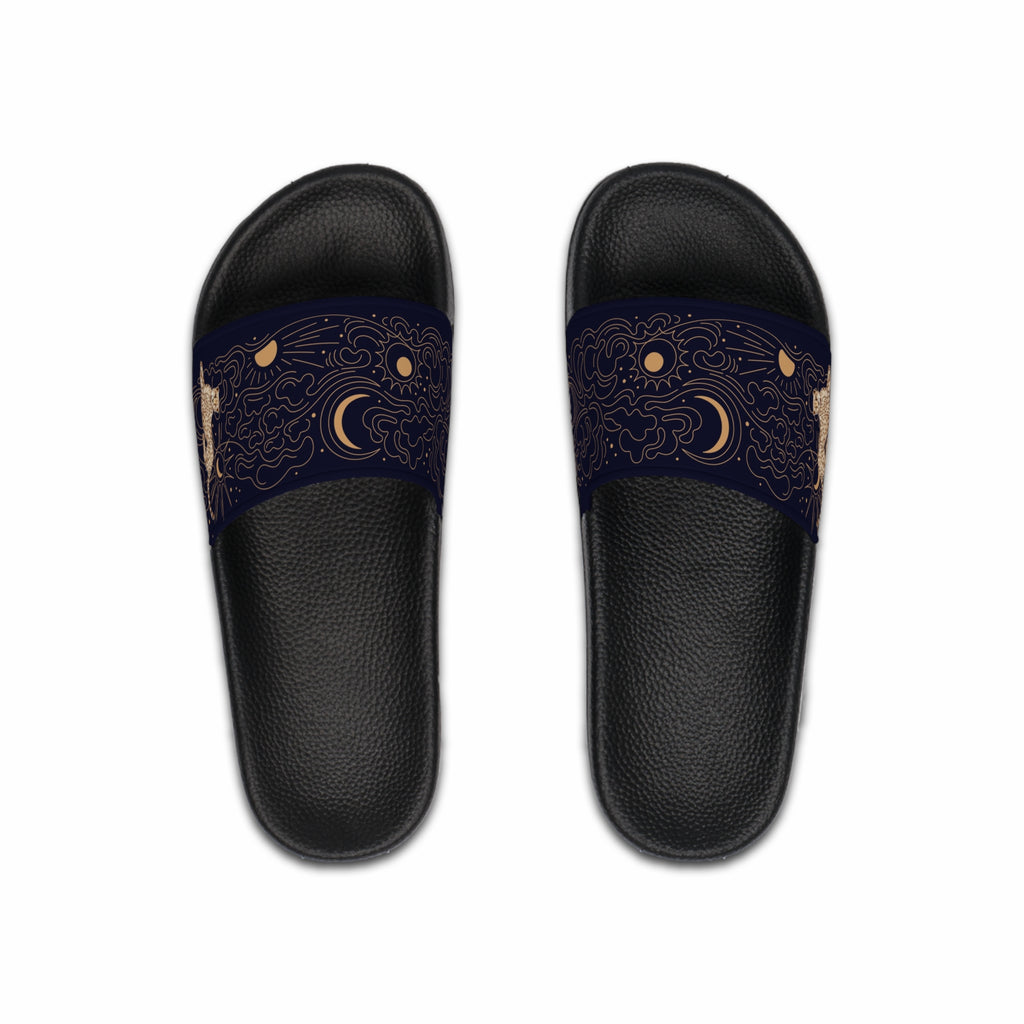 Celestial Moon & Stars  Slide Sandals — Night Sky