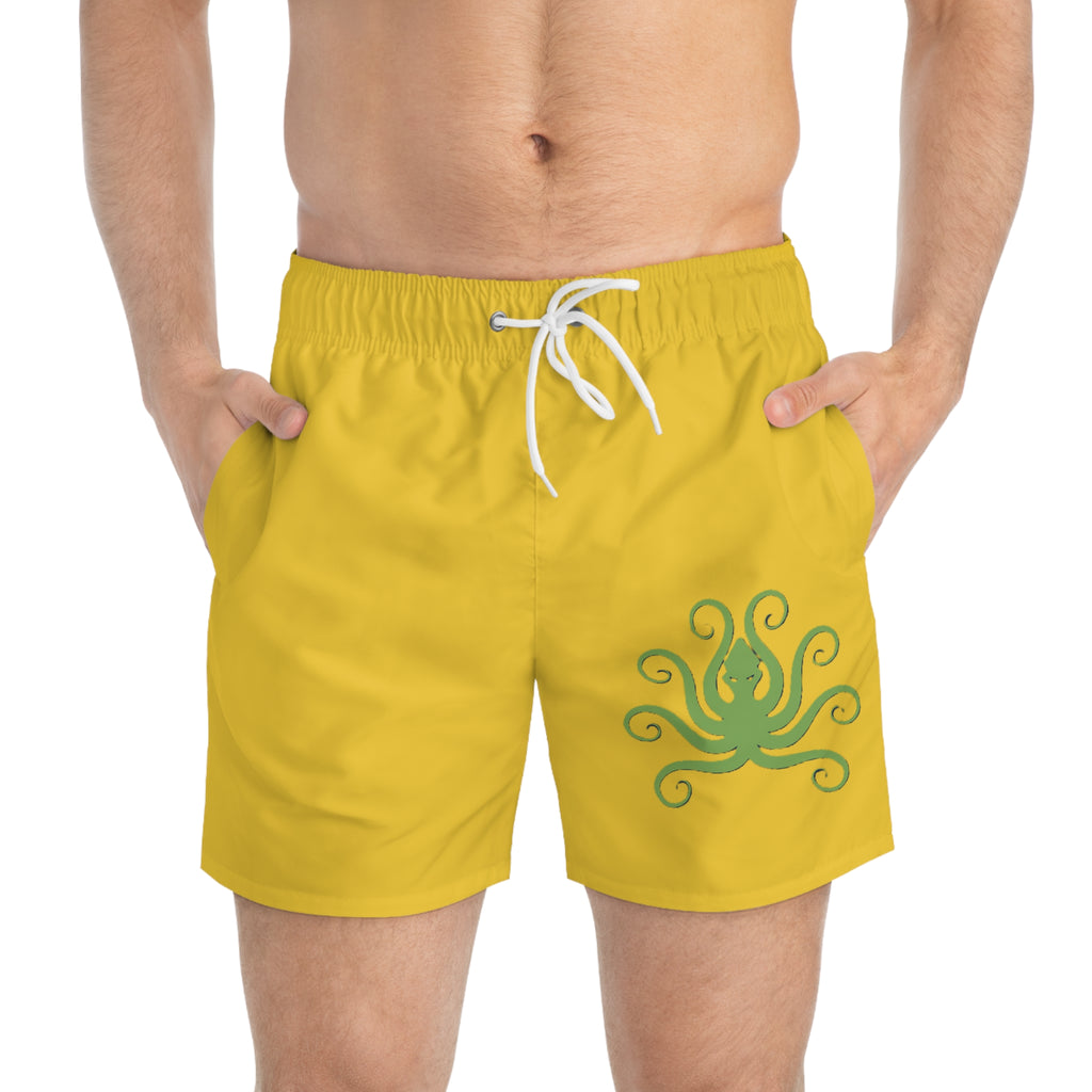 Octopus Swim Trunks — Yellow Beach Boardshorts