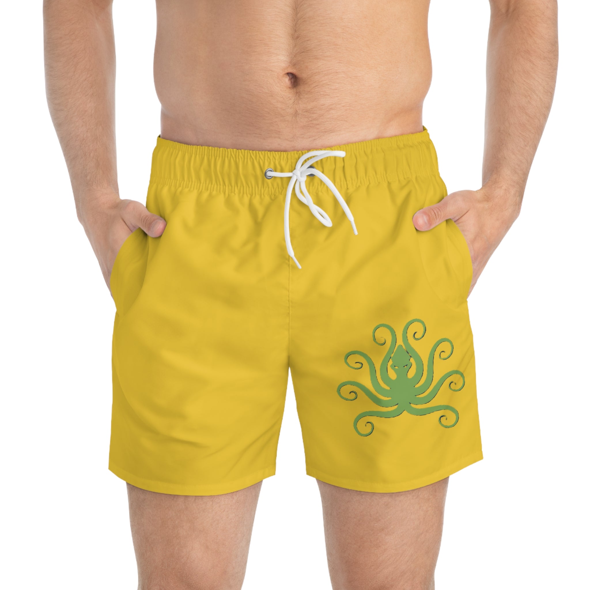 Octopus Swim Trunks — Yellow Beach Boardshorts