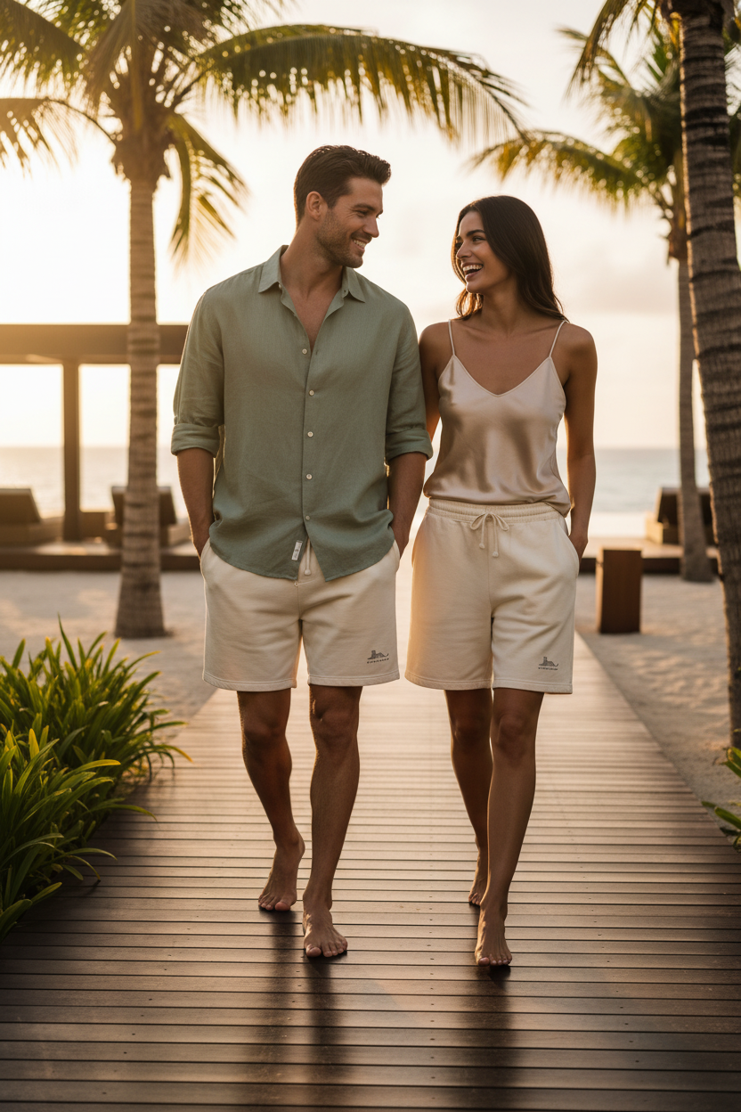 Lightweight Fleece Sweat Shorts — Garment-Dyed Casual Lounge Shorts